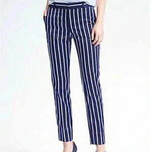 Banana Republic Navy Stripe Ryan Lux Twill Pants